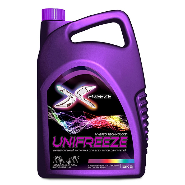 Antifriz Fioletovyj 5kg 870 Ml X Freeze Gotovyj Unifreeze Do 40 S