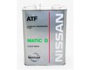 Трансмиссионное масло Nissan Matic Fluid D / KLE220000401 (4л)