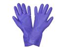 Перчатки ПВХ хозяйственные с подкладкой (L), фиолетовые (AWG-HW-11)