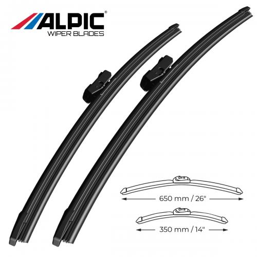 AWB22KIT Комплект стеклоочистителей 650/350мм Bayonet Arm, MDF силикон, эффект анти-дождь