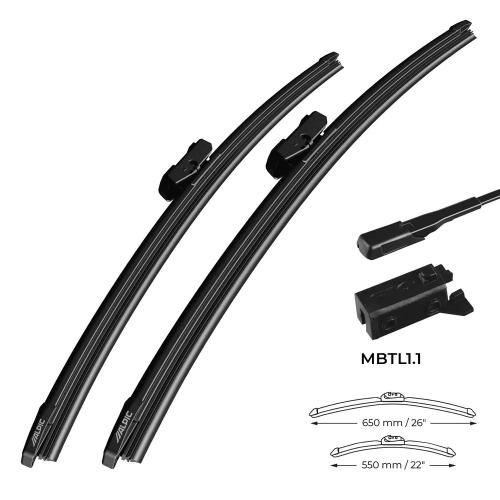AWB30KIT Комплект стеклоочистителей 650/550мм MBTL1.1, MDF силикон, эффект анти-дождь