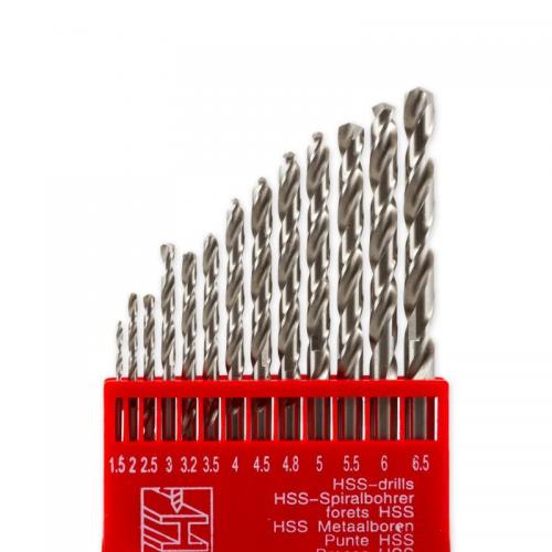 R5203013	Набор сверл по металлу 13 шт. (d 1.5, 2, 2.5, 3, 3.2, 3.5, 4, 4.5, 4.8, 5, 5.5, 6, 6.5 мм )