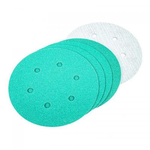 R8010147 Круг абразивный (шлифовальный) d=150 мм P80 с 6 отверстиями под липучку (5шт)