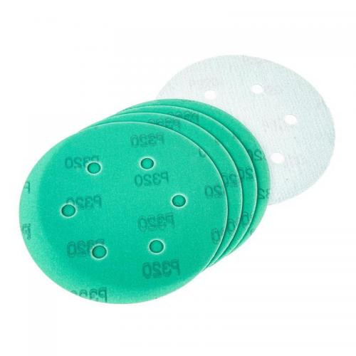 R8010155 Круг абразивный (шлифовальный) d=150 мм P320 с 6 отверстиями под липучку (5шт)