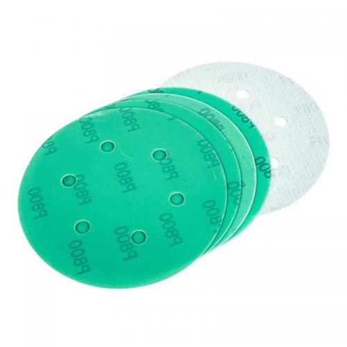 R8010159 Круг абразивный (шлифовальный) d=150 мм P800 с 6 отверстиями под липучку (5шт)