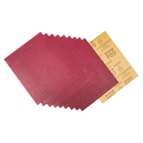 R8011007 Бумага наждачная водостойкая 230x280 мм P80 Profi (10шт)