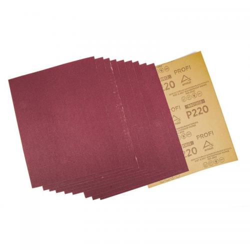 R8011012 Бумага наждачная водостойкая 230x280 мм P220 Profi (10шт)