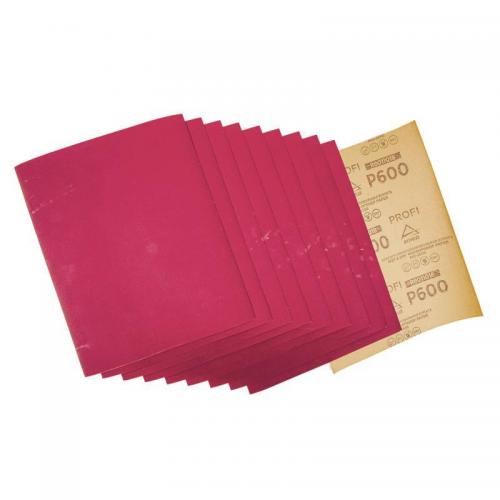 R8011018 Бумага наждачная водостойкая 230x280 мм P600 Profi (10шт)