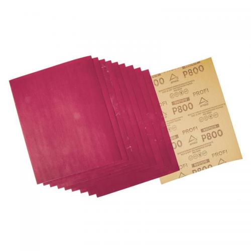 R8011019 Бумага наждачная водостойкая 230x280 мм P800 Profi (10шт)
