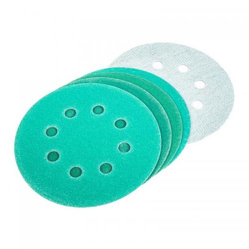 R8010049 Круг абразивный (шлифовальный) d=125 мм P120 с 8 отверстиями под липучку (5шт)