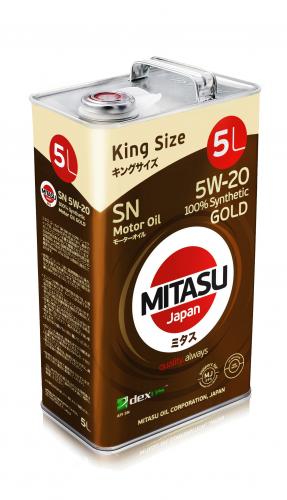 MITASU 5W20 5L МАСЛО МОТОРНОЕ GOLD SN/ILSAC GF-5/DEXOS 1 СИНТ