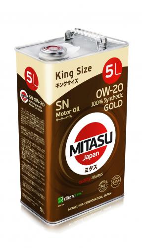 MITASU 0W20 5L МАСЛО МОТОРНОЕ GOLD SN/ILSAC GF-5/DEXOS 1 СИНТ