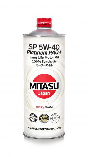 MITASU 5W40 1L МАСЛО МОТОРНОЕ PLATINUM PAO SP\API SP/CF;ACEA С3;VW 505.01,BMW LL-04,MB 229.51
