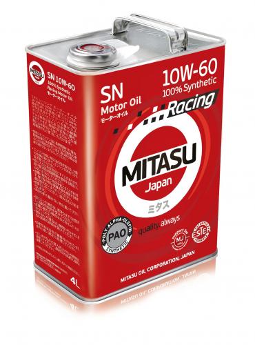 MITASU 10W60 4L МАСЛО МОТОРНОЕ RACING MOTOR OIL SN/ (ESTER+PAO) СИНТ