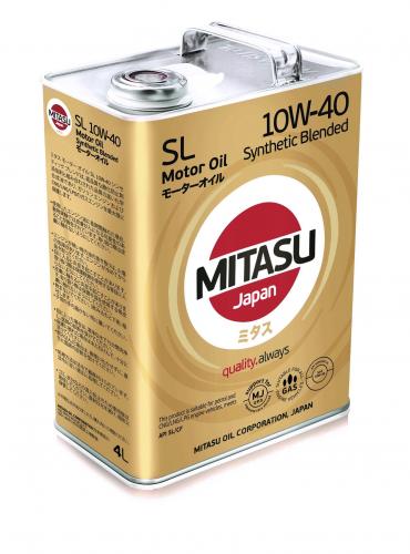 MITASU 10W40 4L МАСЛО МОТОРНОЕ MOTOR OIL SL\ API SL/CF; для  бенз/газ ДВС, ПОЛУСИНТ