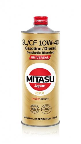 MITASU 10W40 1L МАСЛО МОТОРНОЕ UNIVERSAL SL/CF\ API SL/CF; для  бенз/диз ДВС, Synthetic Blended