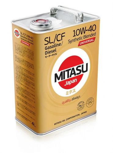 MITASU 10W40 4L МАСЛО МОТОРНОЕ UNIVERSAL SL/CF\ API SL/CF; для  бенз/диз ДВС, Synthetic Blended