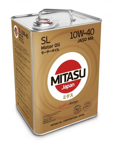 MITASU 10W40 6L МАСЛО МОТОРНОЕ MOTOR OIL SL \ API SL; JASO MA; для  бензиновых ДВС