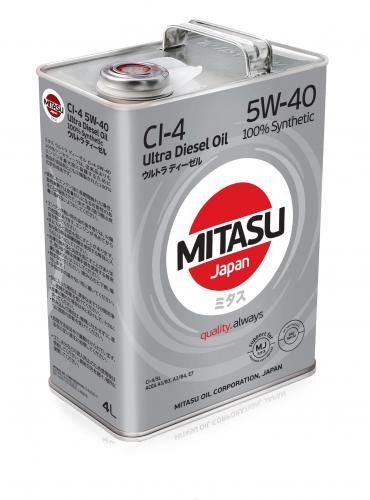 MITASU 5W40 4L МАСЛО МОТОРНОЕ ГРУЗ. ULTRA DIESEL CI-4\ API CI-4/CH-4/СG-4/CF; ACEA А3/B3/B4/E3/E5,
