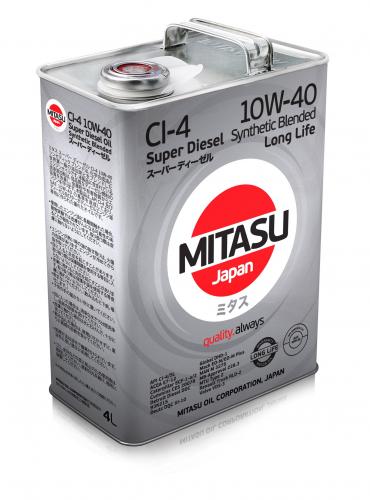 MITASU 10W40 4L МАСЛО МОТОРНОЕ ГРУЗ SUPER DIESEL CI-4\API CI-4/SL; ACEA A3/B4, E7; Synthetic Blended