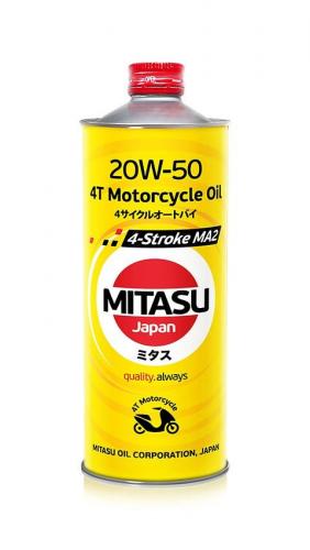 MITASU 20W50 1L МАСЛО МОТОРНОЕ 4-STROKE MA2/ API SL/SJ; JASO MA2
