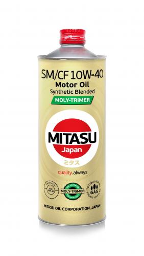 MITASU 10W40 1L МАСЛО МОТОРНОЕ MOLY-TRiMER SM (GAS) \ API SM  Synthetic Blended для  бенз/газ ДВС